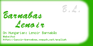 barnabas lenoir business card
